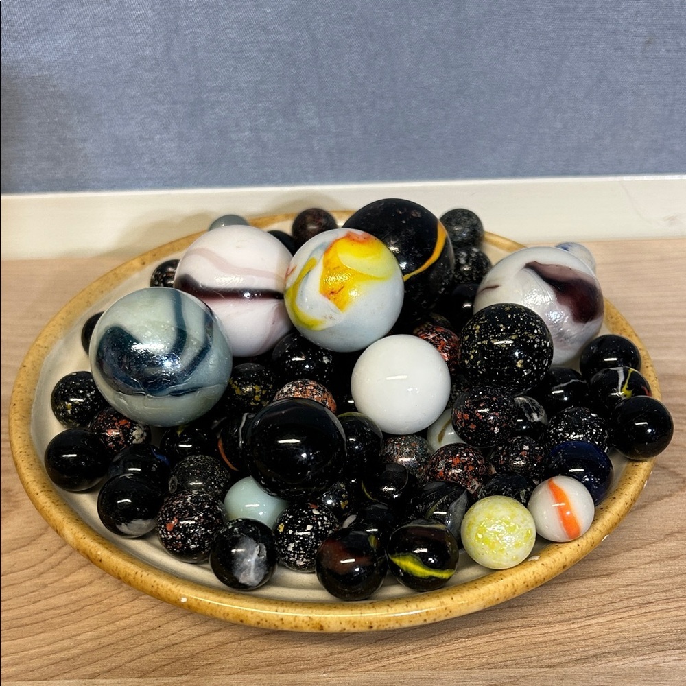 🔥🔥vintage Marble Collection - Black, White, and Multicolor set of 94 pcs